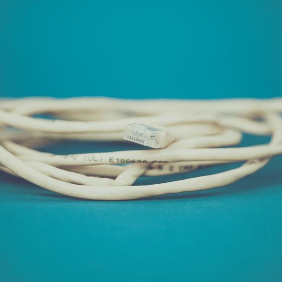 A neatly coiled cable